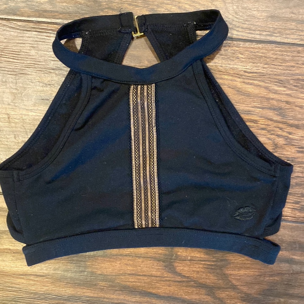 California kisses dancewear neck, high neck style top EUC